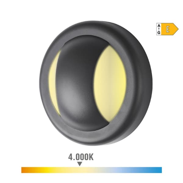 LED-seinävalo EDM 32156 Musta Muovinen E 6 W 250 Lm (4000 K)