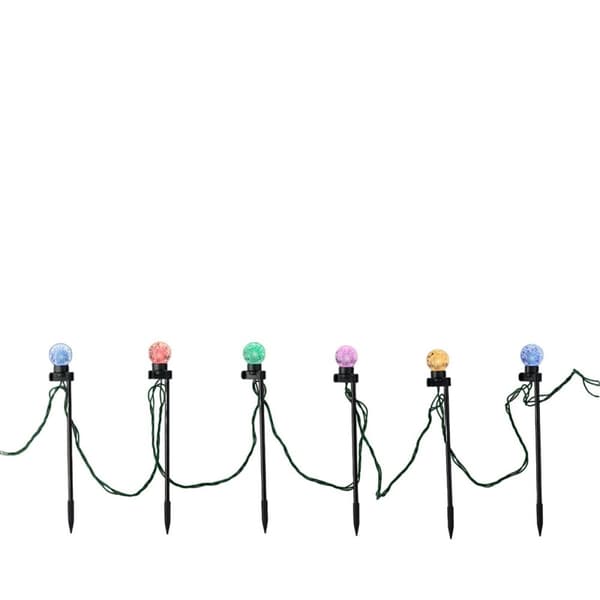 Set med LED-trädgårdspålar Lumineo 6 W Multicolour Varmvit 14,5 m 20 antal