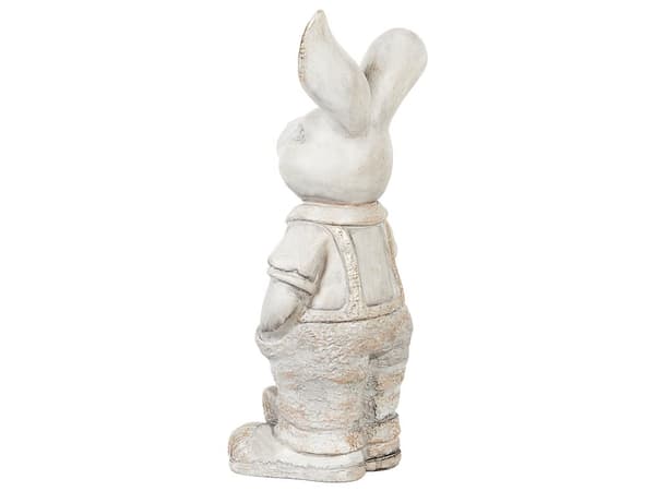 Dekorationsfigur Vit MgO 36 cm Dekorativ Figur Påskhare Inomhus Utomhus Dekoration Vardagsrum