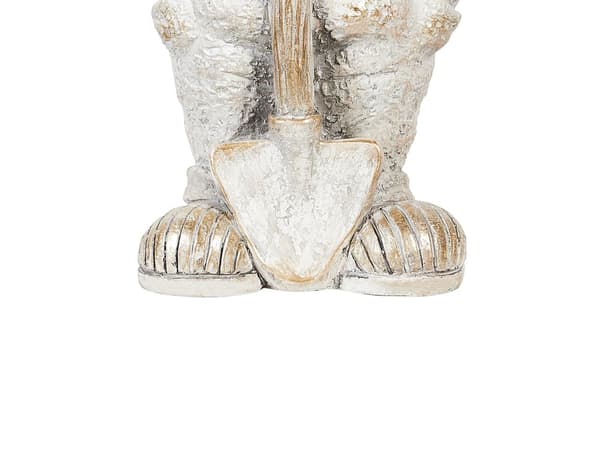 Dekorationsfigur Vit MgO 36 cm Dekorativ Figur Påskhare Inomhus Utomhus Dekoration Vardagsrum