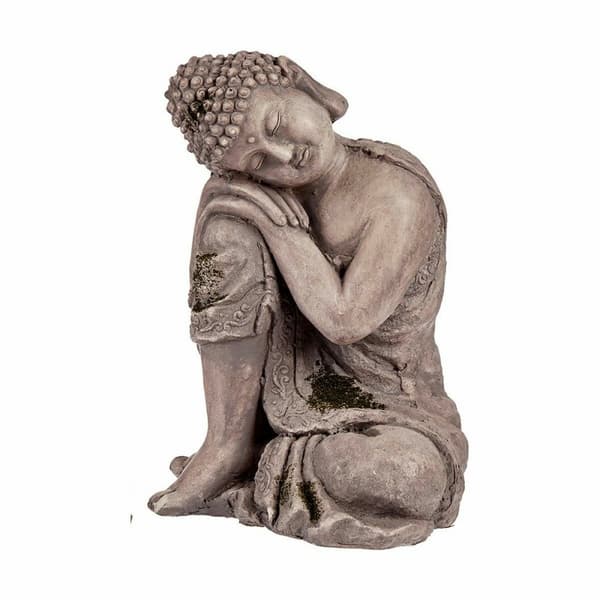 Dekorativ Trädgårdsfigur Ibergarden CC20447 Polyresin Buddha 23 x 34 x 28 cm (2 antal)