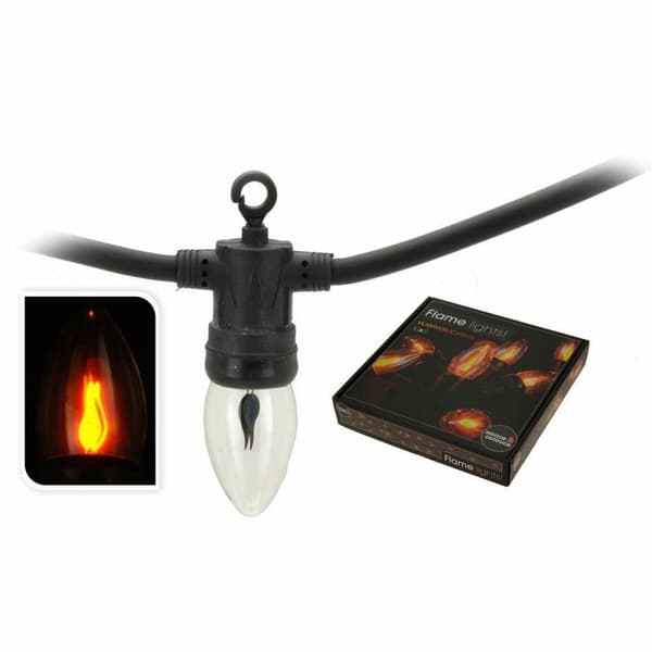 LED-valokranssi Lifetime 5,1 m 1,5 m Musta Liekki-efekti