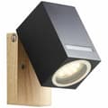Miniatyrbillede 1 af 4: Væglampe Brilliant Galeni Sort Natur Metal Krystal 20 W GU10