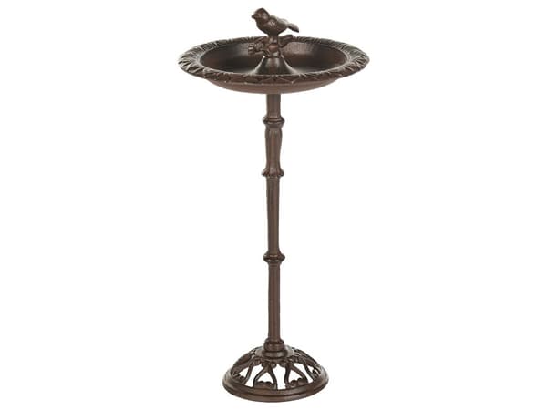 Fuglebad Brun Jern 50 x 24 cm Antikk stil Dekorativ figur Hage Dekor Hagedekorasjon