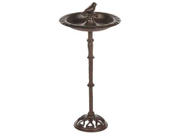 Fuglebad Brun Jern 50 x 24 cm Antikk stil Dekorativ figur Hage Dekor Hagedekorasjon