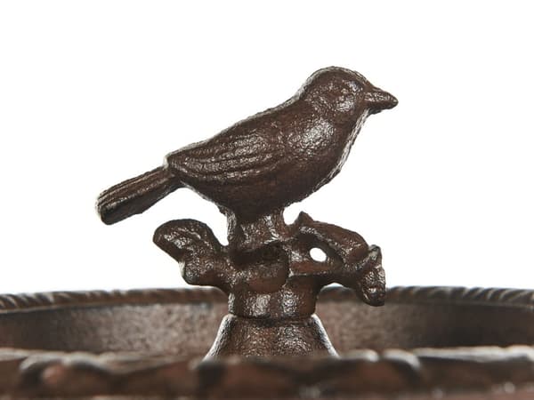 Fuglebad Brun Jern 50 x 24 cm Antikk stil Dekorativ figur Hage Dekor Hagedekorasjon