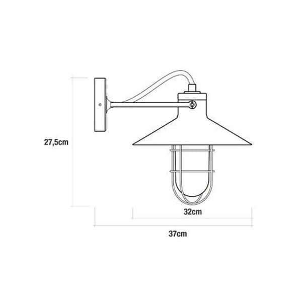 Vägglykta EDM 32103 Svart 60 W