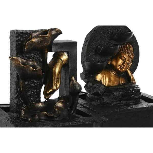 Trädgårdsfontän Home ESPRIT Harts Buddha Orientalisk 21 x 19 x 27 cm (2 antal)