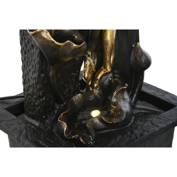 Trädgårdsfontän Home ESPRIT Harts Buddha Orientalisk 21 x 19 x 27 cm (2 antal)