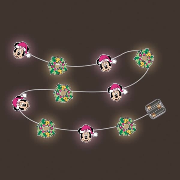 Krans av LED-lys Minnie Mouse Rosa 165 cm