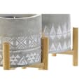 Pikkukuva 2 / 3: Kynttilä DKD Home Decor Harmaa Puu Ruskea Sementti Alumiini Vaha (10 x 10 x 12 cm) (2 osaa)