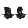 Miniatyrbild 1 av 5: Trädgårdsfontän Home ESPRIT Harts Buddha Orientalisk 21 x 19 x 27 cm (2 antal)