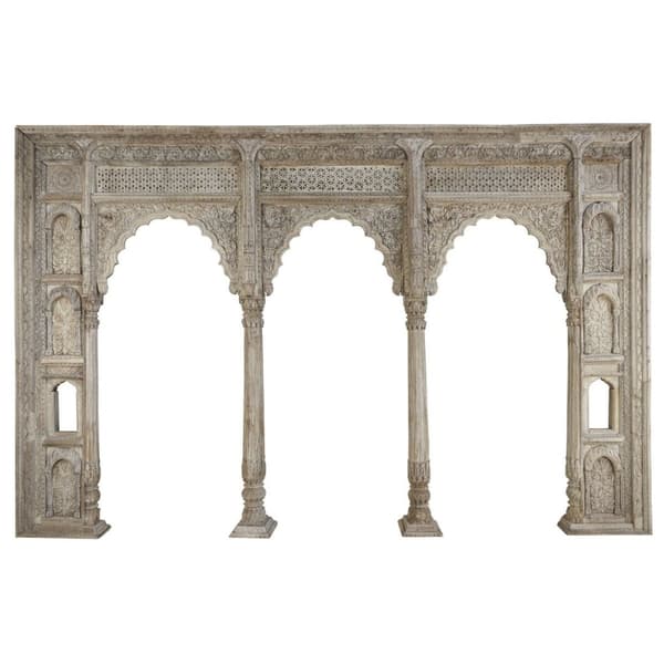 Dør Home ESPRIT Beige Træ 463 x 20 x 292 cm