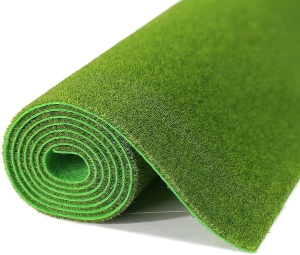 Konstgräsmatta för Modellbygge 0.5x0.5m – Dekorationsgräs för Tåg, Diorama, Hobby & DIY