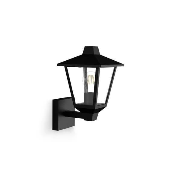 Vägglykta Philips Svart Aluminium E27