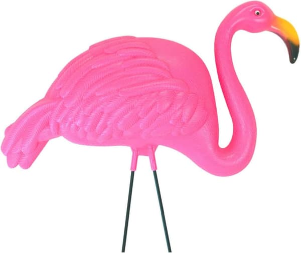 OBOSOE 2-pak lyserøde flamingo havepynt – 60 cm plastikstatuer til udendørs dekoration