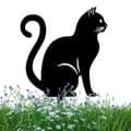 Miniatyrbild 1 av 5: OBOSOE Kreativ djurdekoration i järn – insättningsbar trädgårdsfigur katt & hund