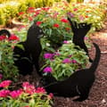 Miniatyrbild 3 av 5: OBOSOE Kreativ djurdekoration i järn – insättningsbar trädgårdsfigur katt & hund