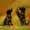 Miniatyrbild 6 av 6: OBOSOE Kreativ djurdekoration i järn – insättningsbar trädgårdsfigur katt & hund