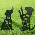 Miniatyrbild 1 av 6: OBOSOE Kreativ djurdekoration i järn – insättningsbar trädgårdsfigur katt & hund
