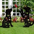 Miniatyrbild 1 av 6: OBOSOE Kreativ djurdekoration i järn – insättningsbar trädgårdsfigur katt & hund