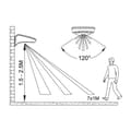 Miniatyrbillede 5 af 9: Belysningsarmatur til LED EDM 31853 Hvid 2 W 1,8 W 200 Lm 155 Lm Solar Bevægelsessensor (6500 K)