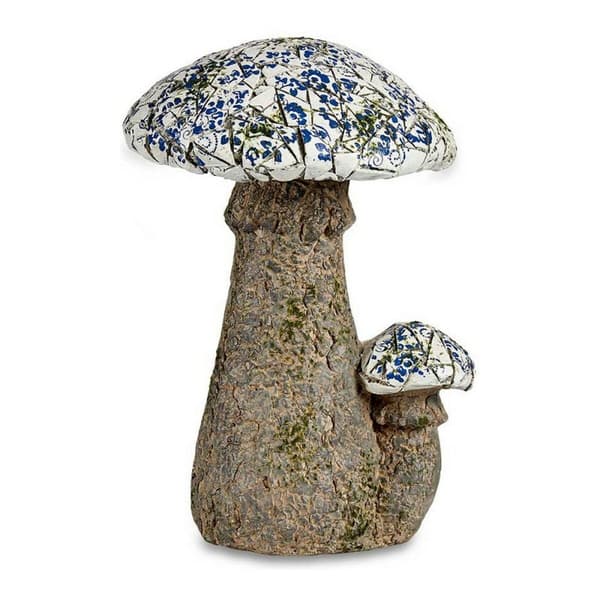 Dekorativ havefigur Ibergarden ZD18064 Polyesterharpisk Mosaik Champignon 29 x 44 x 32 cm
