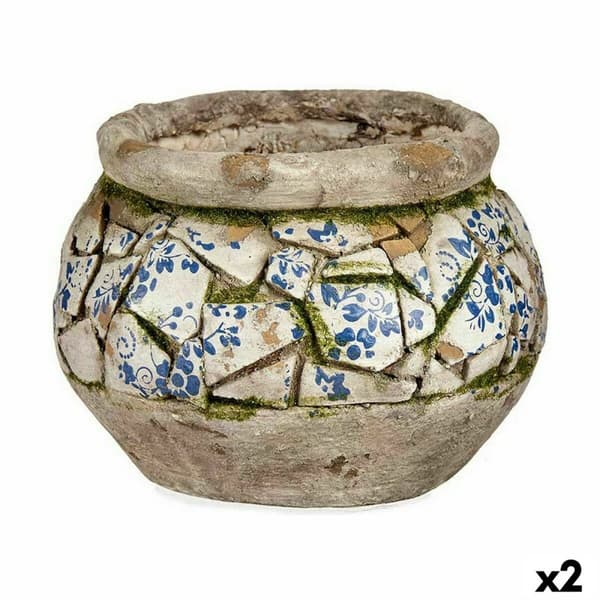 Dekorativ havefigur Ibergarden ZD19021 Polyesterharpisk Vase 28 x 19,5 x 28 cm (2 enheder)