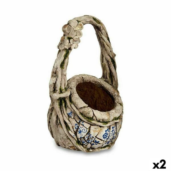 Dekorativ havefigur Ibergarden ZD19018 Polyesterharpisk Vase 25,5 x 44 x 27,5 cm (2 enheder)