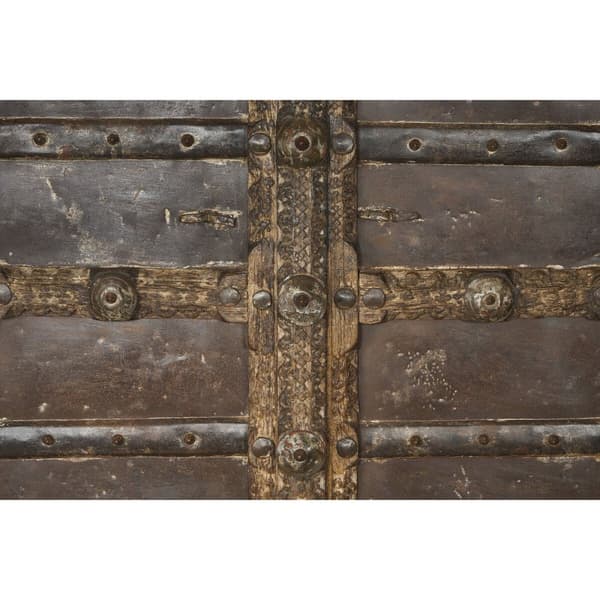 Dekorativ havefigur Home ESPRIT Brun Teak 120 X 46 X 190 cm Dør
