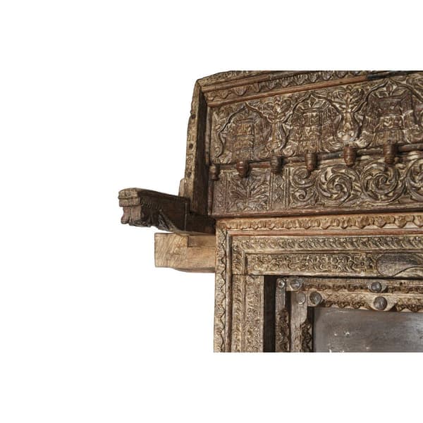 Dekorativ havefigur Home ESPRIT Brun Teak 120 X 46 X 190 cm Dør
