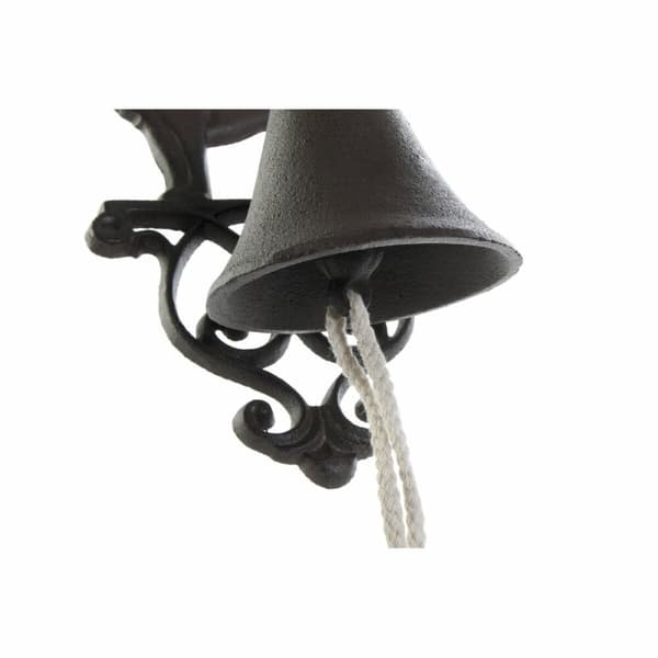 Koristeellinen kello DKD Home Decor Ruskea Tummanruskea Köysi Rauta Kissa Koira 14 x 15 x 24 cm (2 osaa)