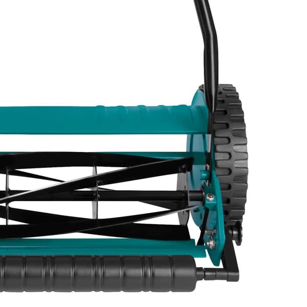 VONROC Manuell Gräsklippare 300mm – Tyst & Miljövänlig, Justerbar Klipphöjd, 14L Gräsfångare och Väggfäste