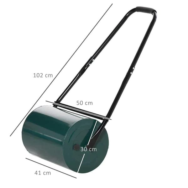 Rootz Nurmikkorulla - Puutarharulla - Puutarhan nurmikkorulla - Suuri metallirulla - Metalli - Syvänvihreä - 102L x 50W x 30K (cm)