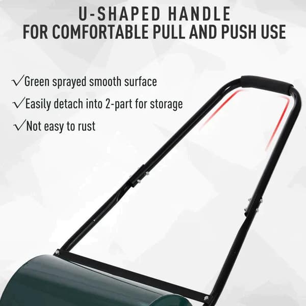 Rootz Nurmikkorulla - Puutarharulla - Puutarhan nurmikkorulla - Suuri metallirulla - Metalli - Syvänvihreä - 102L x 50W x 30K (cm)