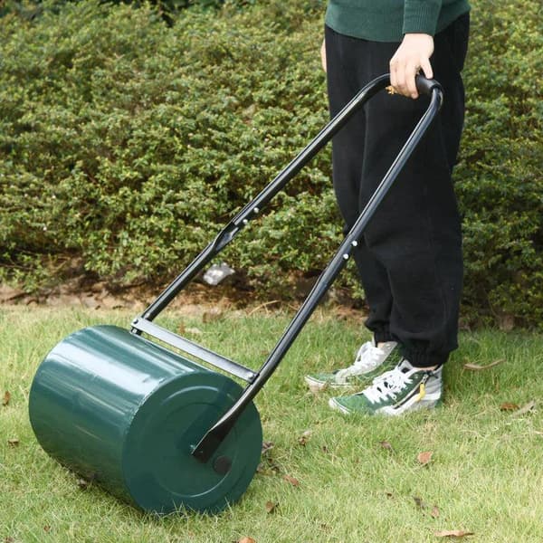 Rootz Nurmikkorulla - Puutarharulla - Puutarhan nurmikkorulla - Suuri metallirulla - Metalli - Syvänvihreä - 102L x 50W x 30K (cm)