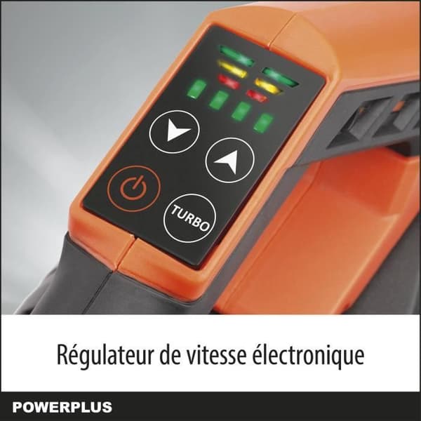 Dubbel kraftblåsare av PowDPG7526 - 40 V batterivark, löv, 200 km/h, utan batteri eller laddare