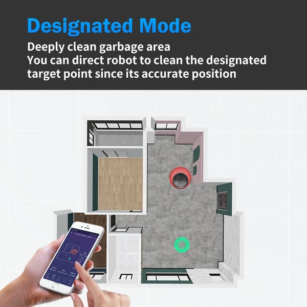 Robotdammsugare, 6000PA sugkraft, Smart Eye System