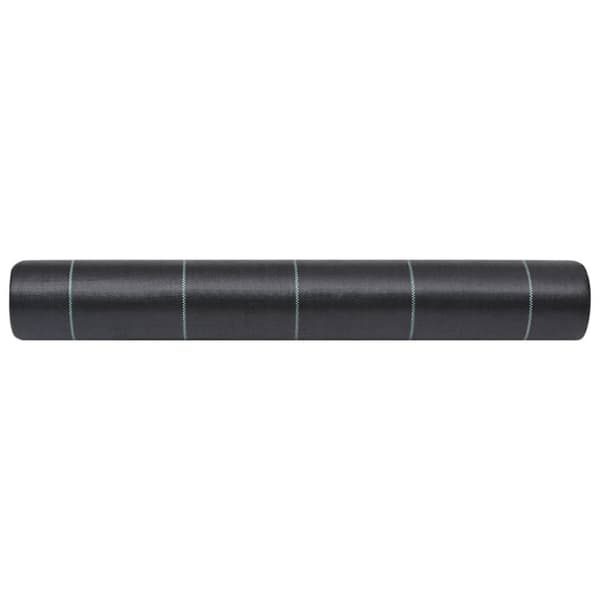 vidaXL Kontrollmatte for ugress svart 1x50 m PP