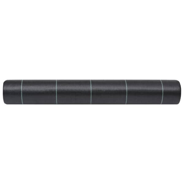 vidaXL Kontrollmatte for ugress svart 2x100 m PP