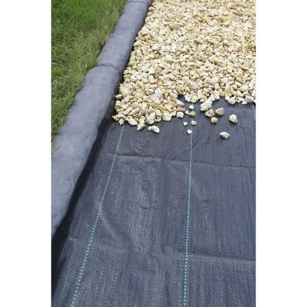 NATUR Landskapsduk - Vävd polypropen - 100 g / m² - 1 x 50 m - Svart