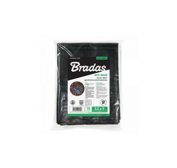 Rikkakasveja estävä kudottu PP musta UV, 70g, 1,1 x 10m