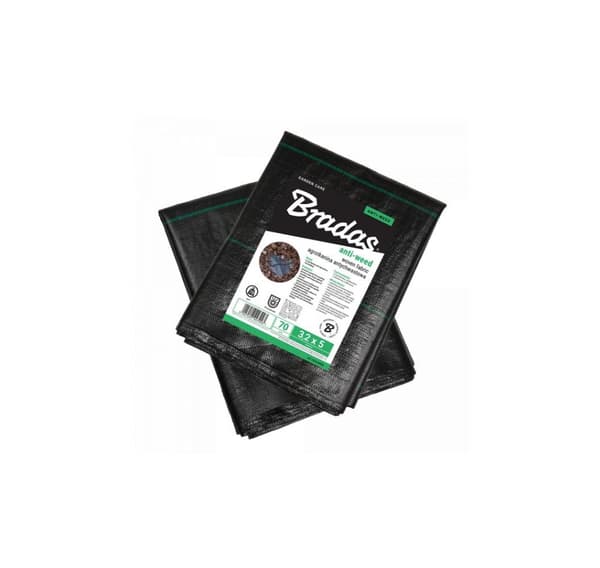 Rikkakasveja estävä kudottu PP musta UV, 70g, 1,1 x 10m