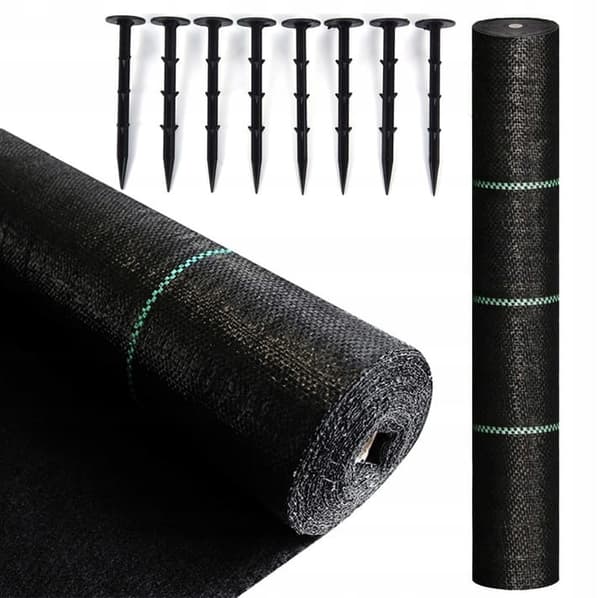 Anti ukrudtsdug - Agrotextil - 1,6 x 100 m - 100 jordpinde