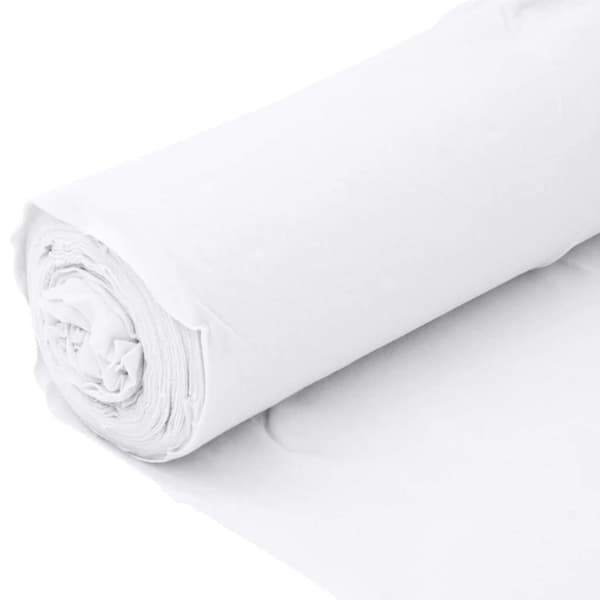 vidaXL Ogräsduk 1x50 m polyesterfiber vit