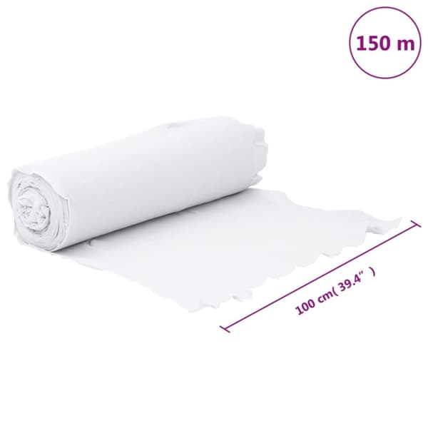 vidaXL ukrudtsdug 1x150 m polyesterfibre hvid