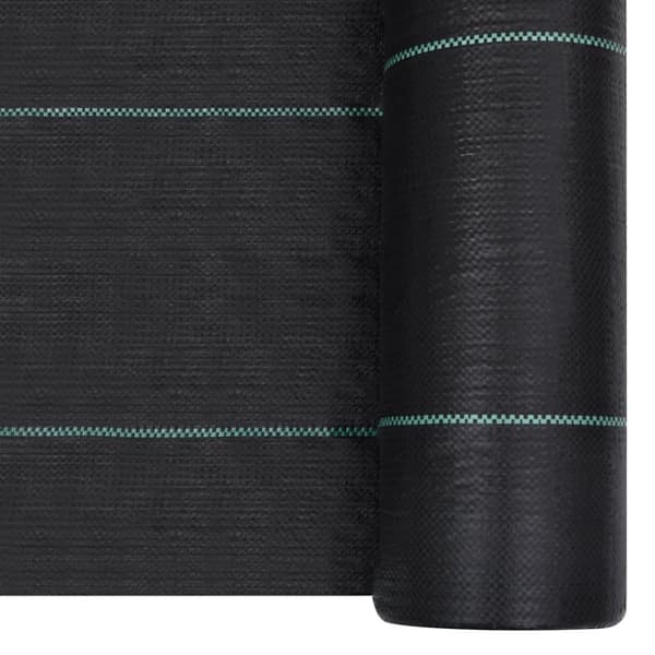 vidaXL ukrudtsdug 1x10 m PP mat sort -  Ukrudtsduge