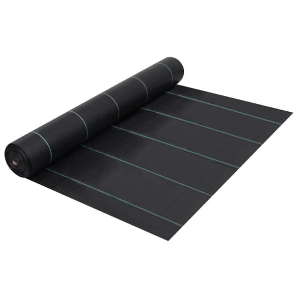 vidaXL ukrudtsdug 1x10 m PP mat sort -  Ukrudtsduge