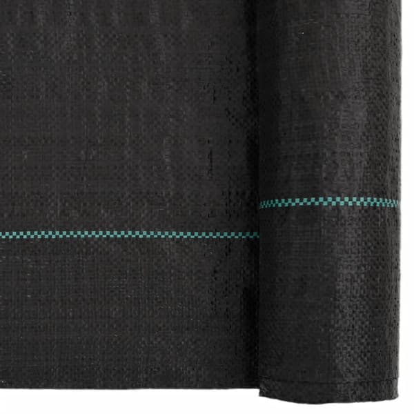 vidaXL Ogräsmatta svart 1x50 m PP