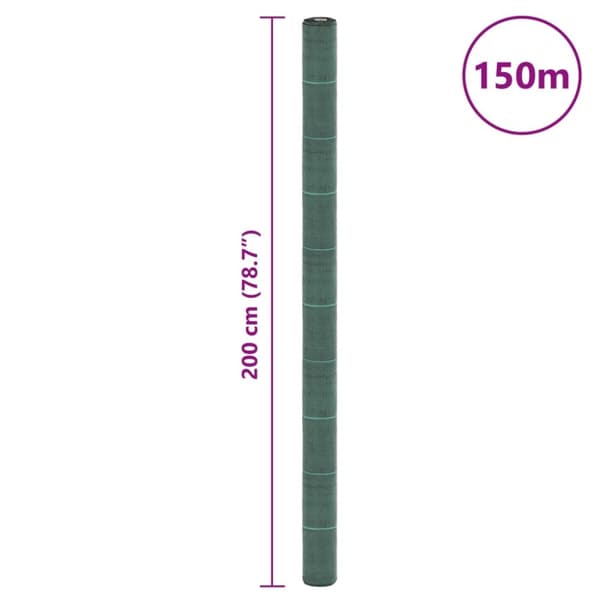 vidaXL ukrudtsdug 2x150 m PP grøn